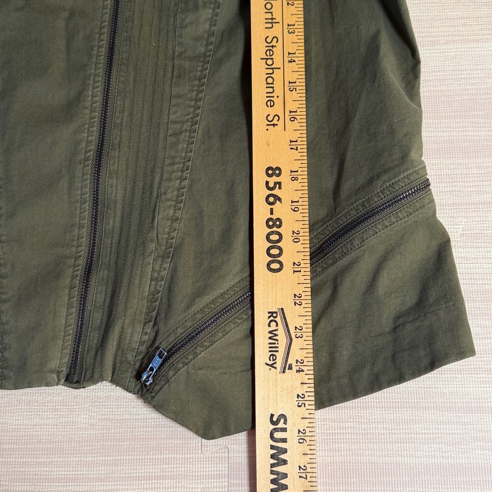 Sejour Olive Green Moto Utility Jacket Women's 22W Zip Front - Picture 13 of 14